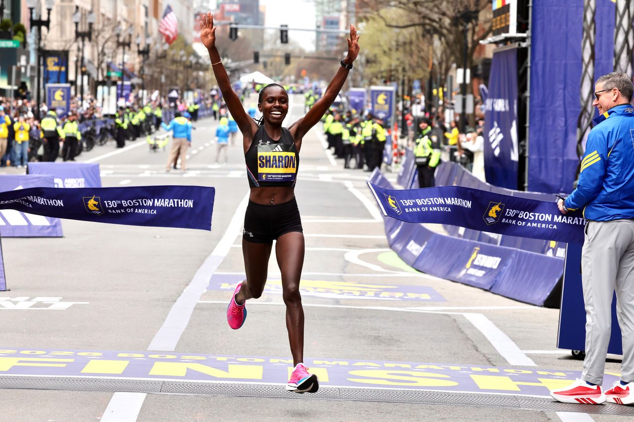 Sharon Lokedi at Boston Marathon 2026