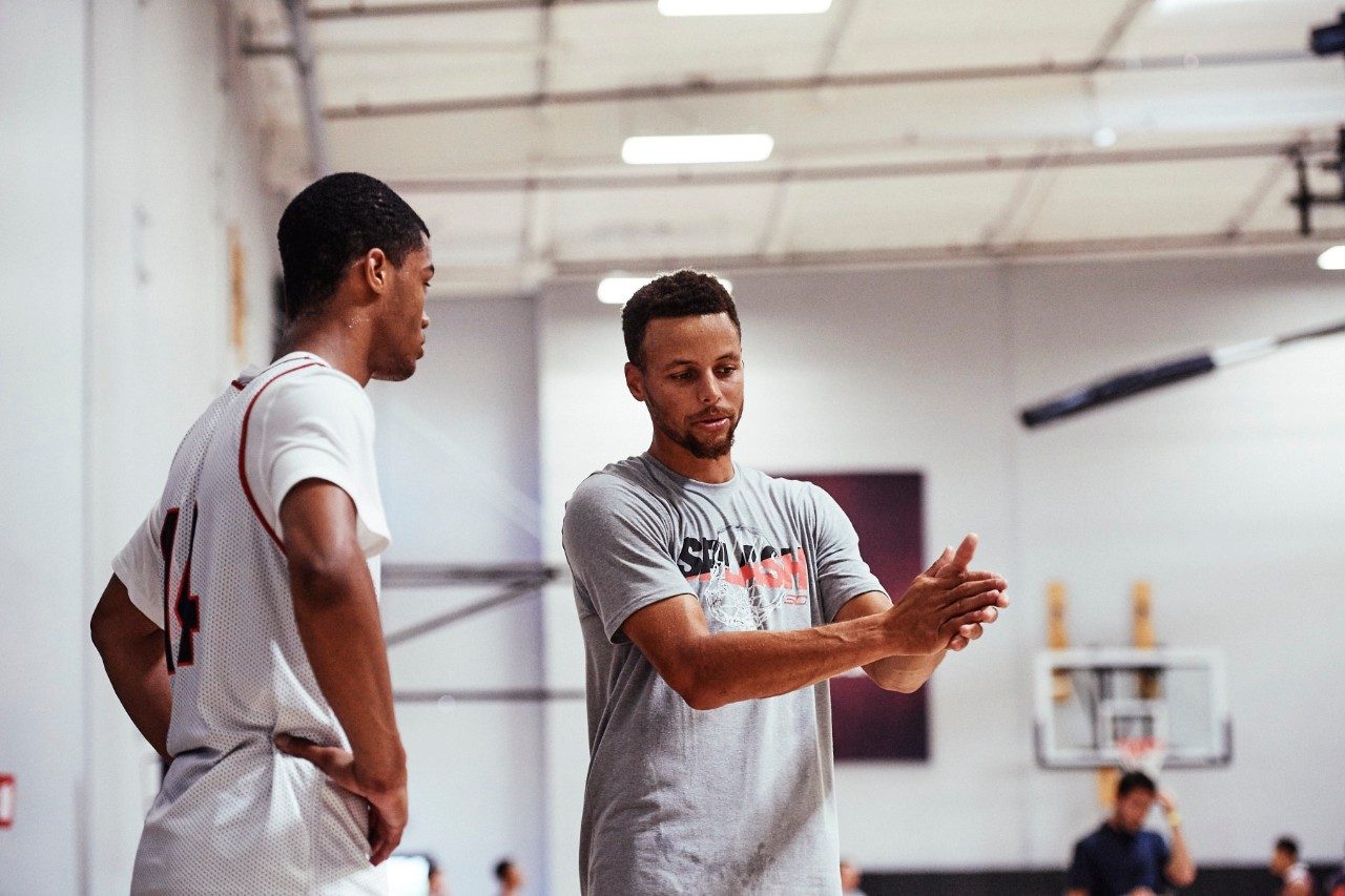 Stephen Curry as mentor and teacher at the SC30 Select Camp