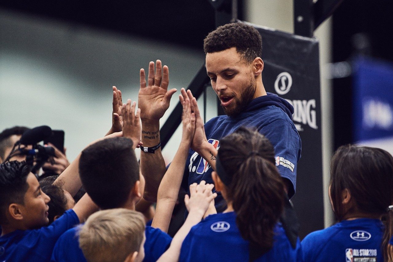 Stephen Curry at Jr. NBA Day 2017 in Los Angeles