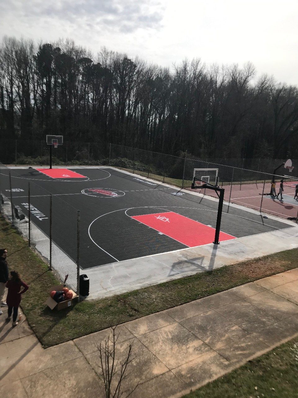 After the outdoor court refurbishment 