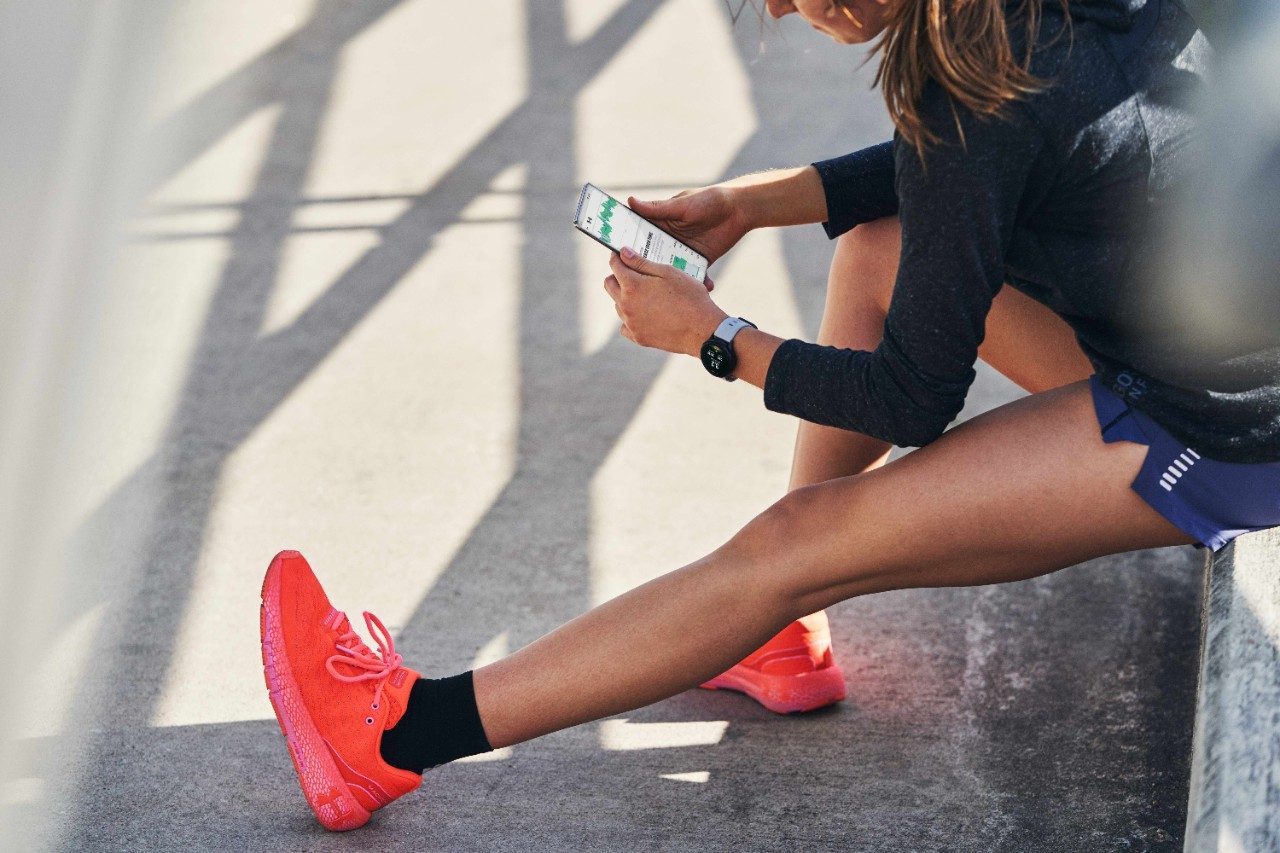 Digitally connected UA HOVR shoes, including the UA HOVR Machina, mix the perfect balance of speed and comfort with real-time Form Coaching on MapMyRun to help make you better.