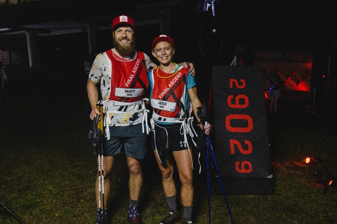 Under Armour teammates Burdette (left) and Ponds (right) were the first to finish all 17 ascents.