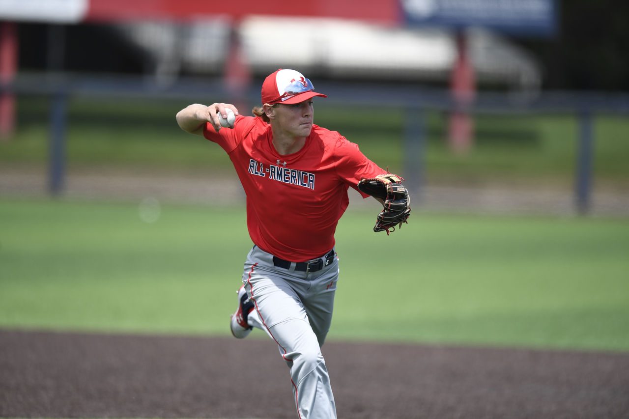 UA Next All-America Game 2025 Gunnar Henderson Throwing on Field