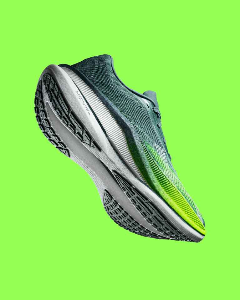 UA Velociti 3 on Lime green Background