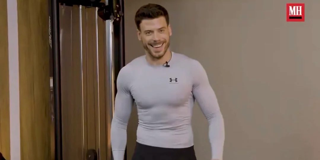 Men's Health of Francois Arnaud in Under Armour HeatGear® OG Compression Long Sleeve