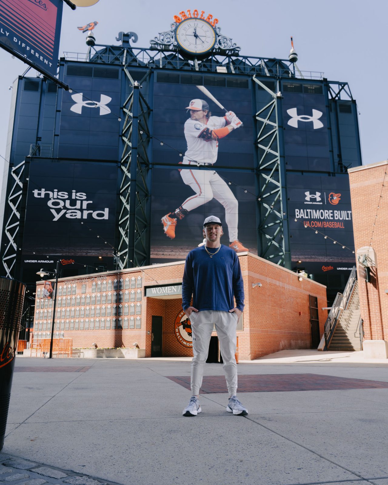 Gunnar Henderson Outside Under Armour Covered Scoreboard