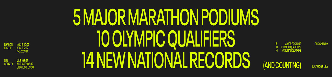 UA Velociti Shoes Race Records are 5 Major Marathon Podiums, 10 Olympic Qualifiers, 14 New National Records