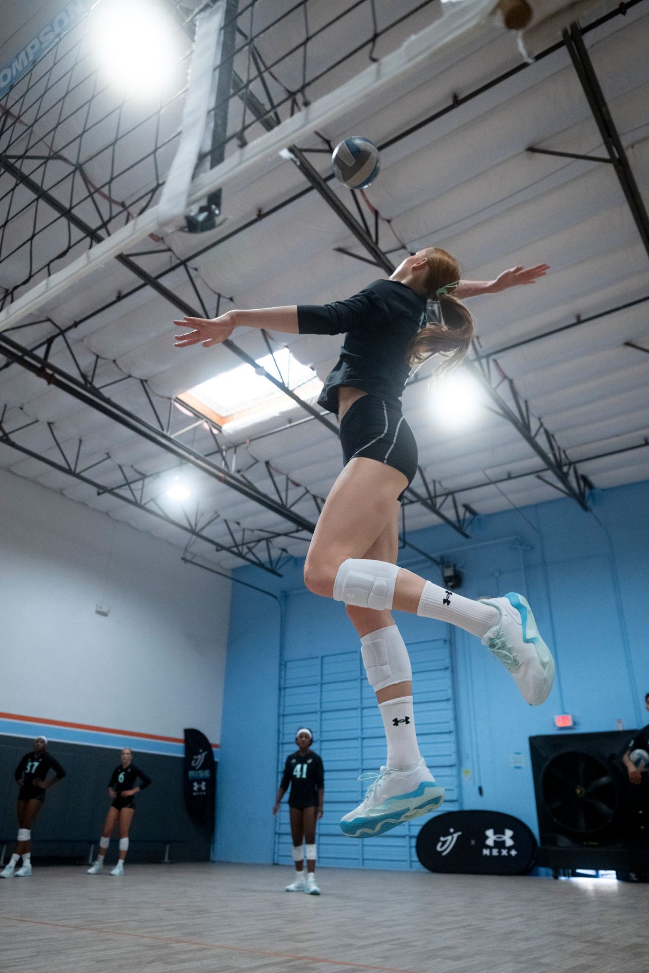 Volleyball Player Spiking