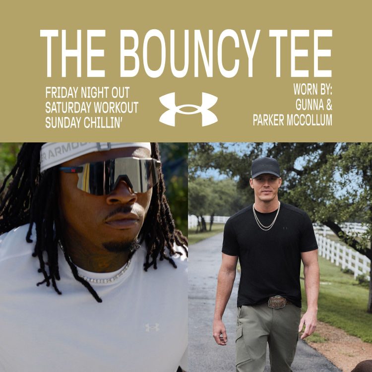 Gunna and Parker in UA The Bouncy Tee