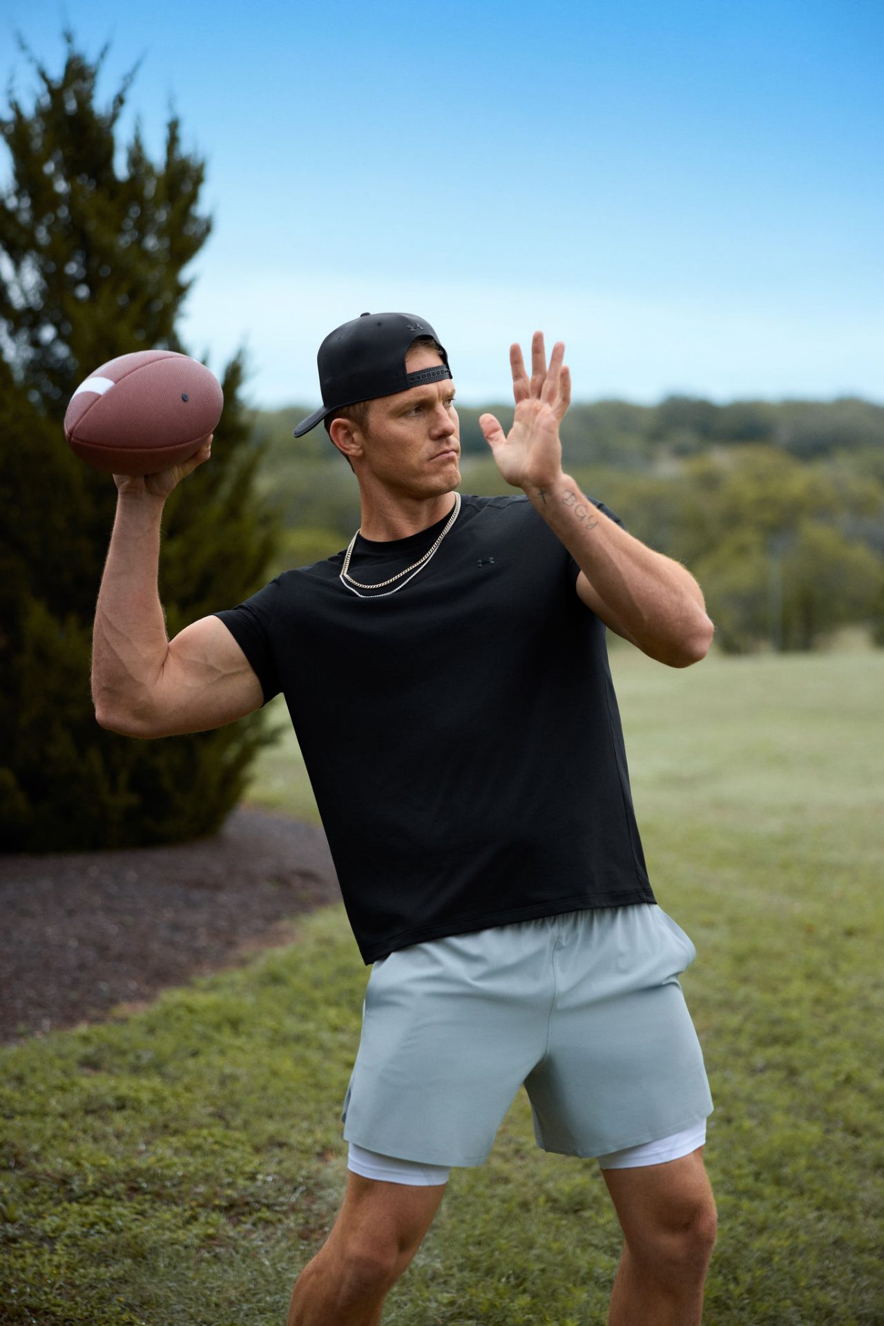 Parker McCollum with Football