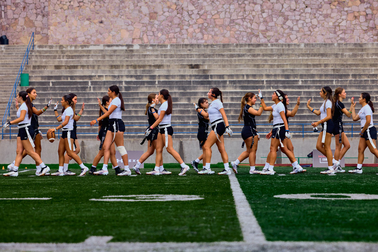Youth Athletes at Diana Flores  Flag Football Camp