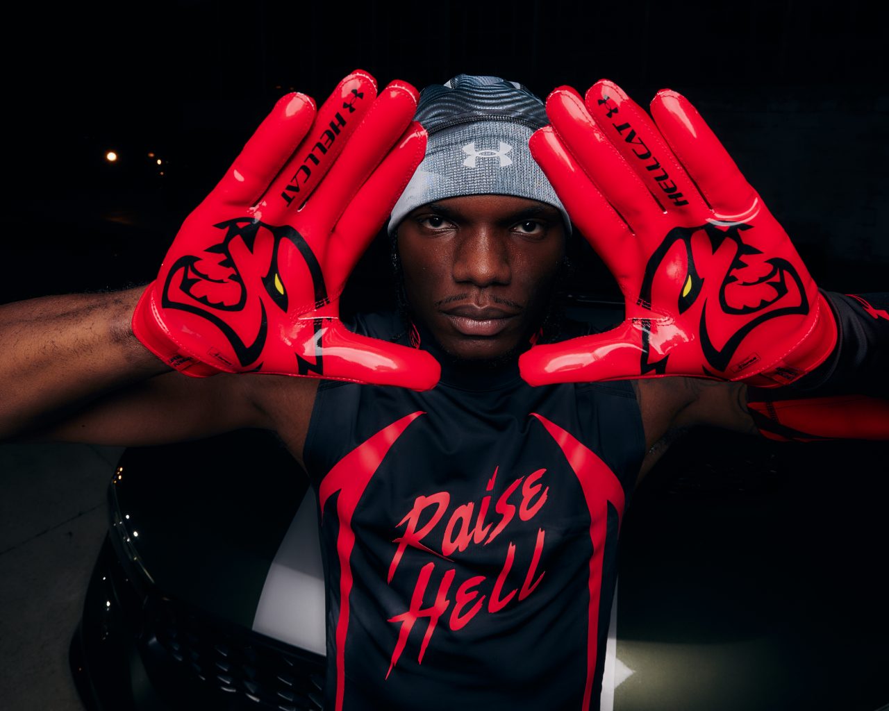 UA X Dodge Collection Football Gloves