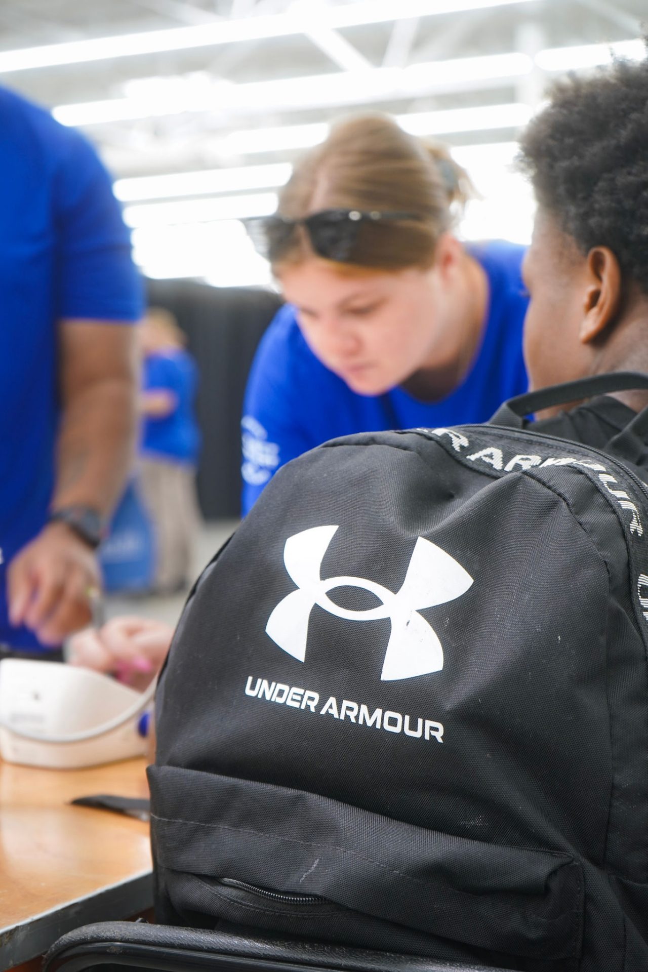 Project Rampart Student with UA Backpack