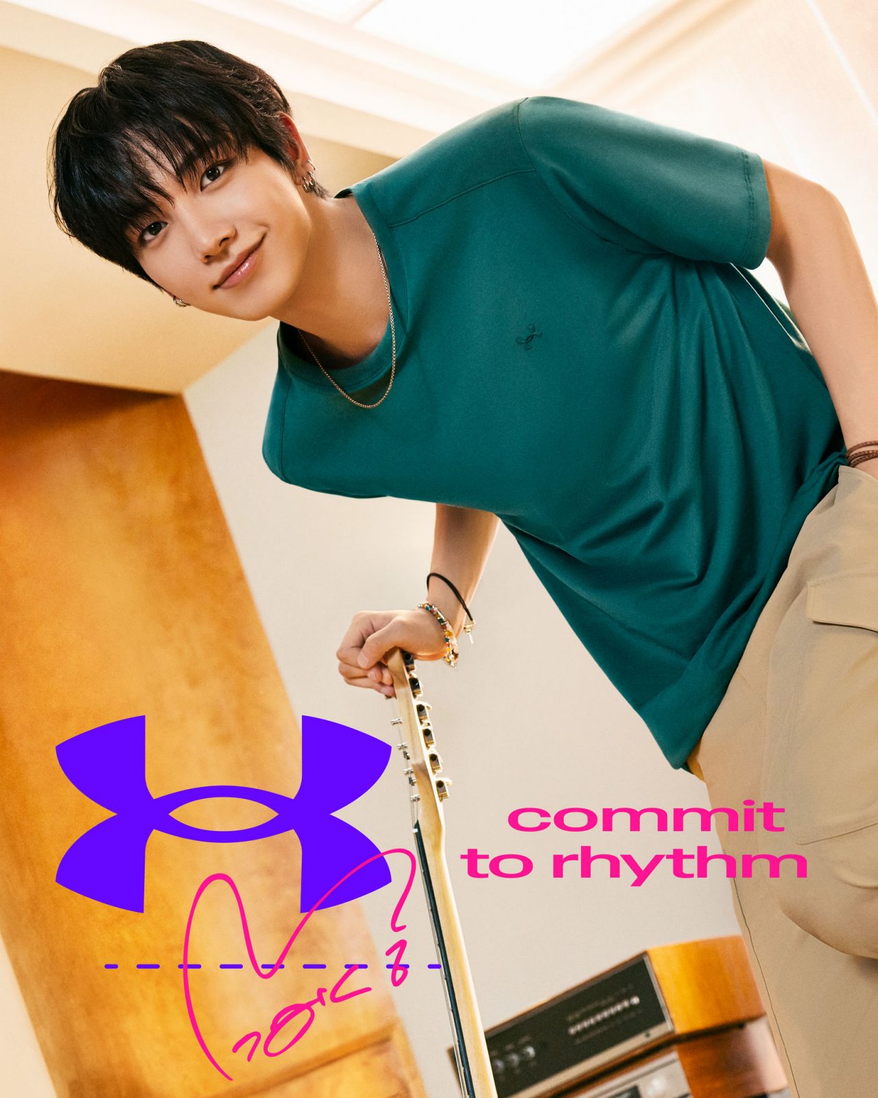 Jaehyun in Under Armour Bouncy Tee