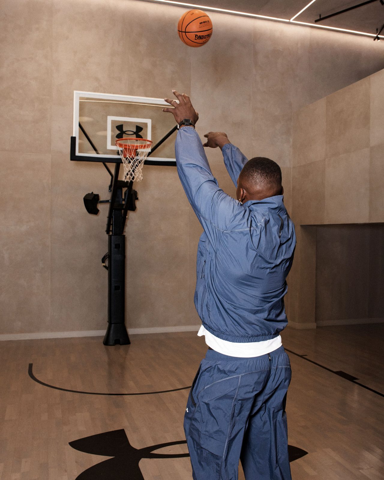 Maro Itoje Shooting Basketball