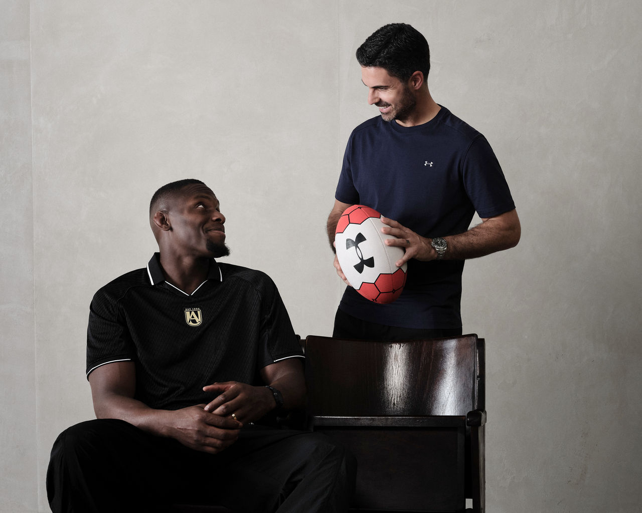 Mikel Arteta & Maro Itoje Posed Together