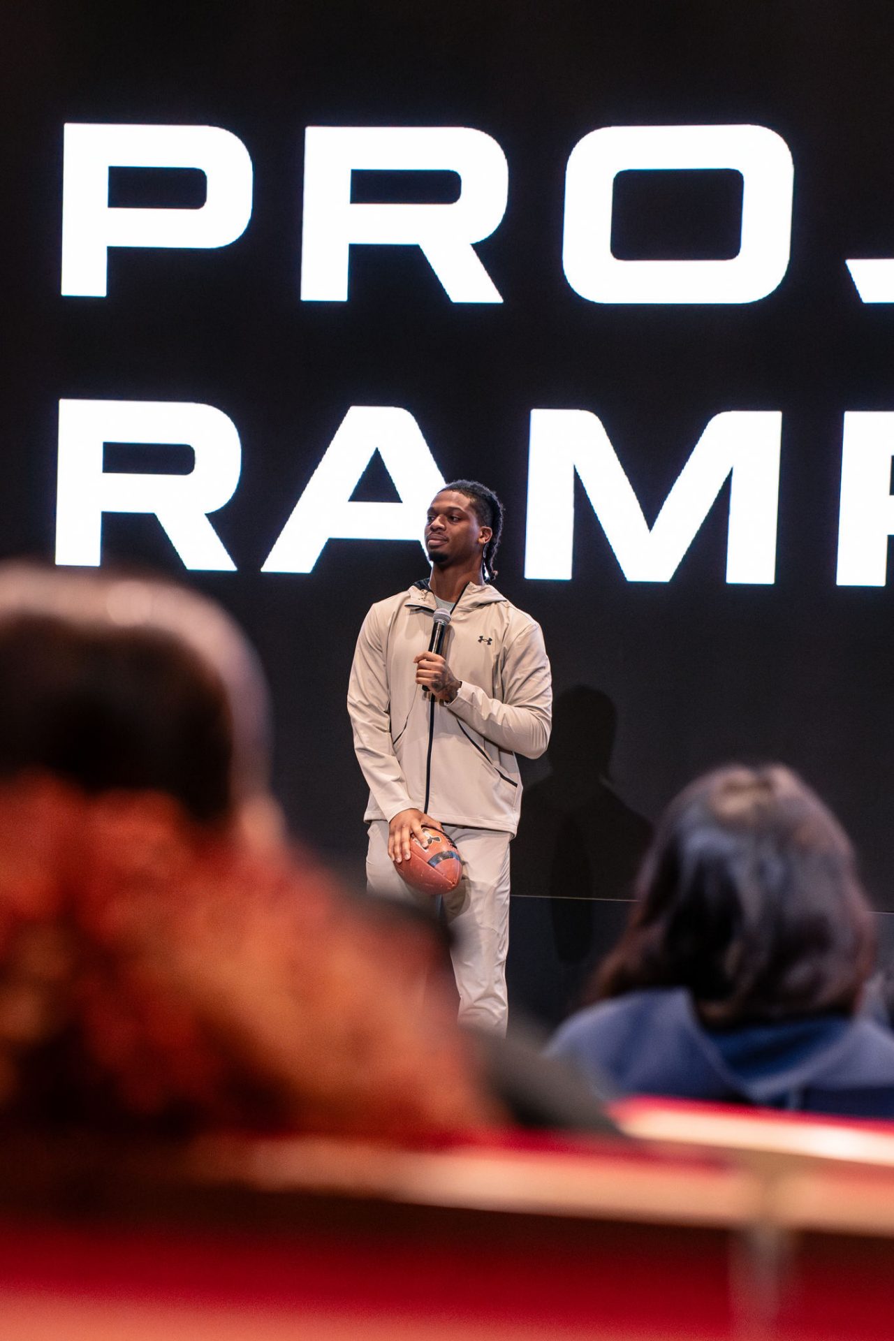  Damar Hamlin with Project Rampart Students
