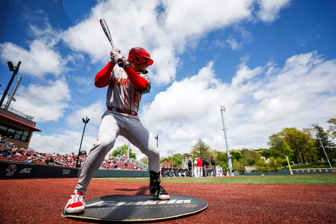 El jugador de cuadro Chris Hacopian (10) Doble cartelera de Maryland Baseball contra Boston College en Eddie Pellagrini Diamond en Harrington Athletics Village en Chesnut Hill, MA el sábado 11 de mayo de 2024. Chris Lyons/Maryland Athletics Foto de Chris Lyons/Maryland Athletics