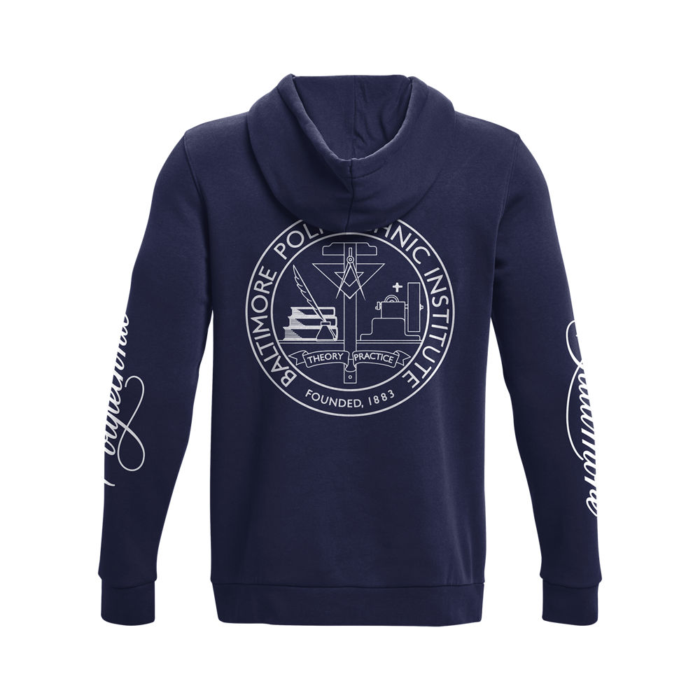 Sudadera con capucha de poliéster en la espalda