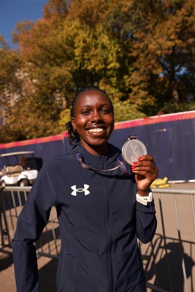 Sharon Lokedi NYC Marathon medal