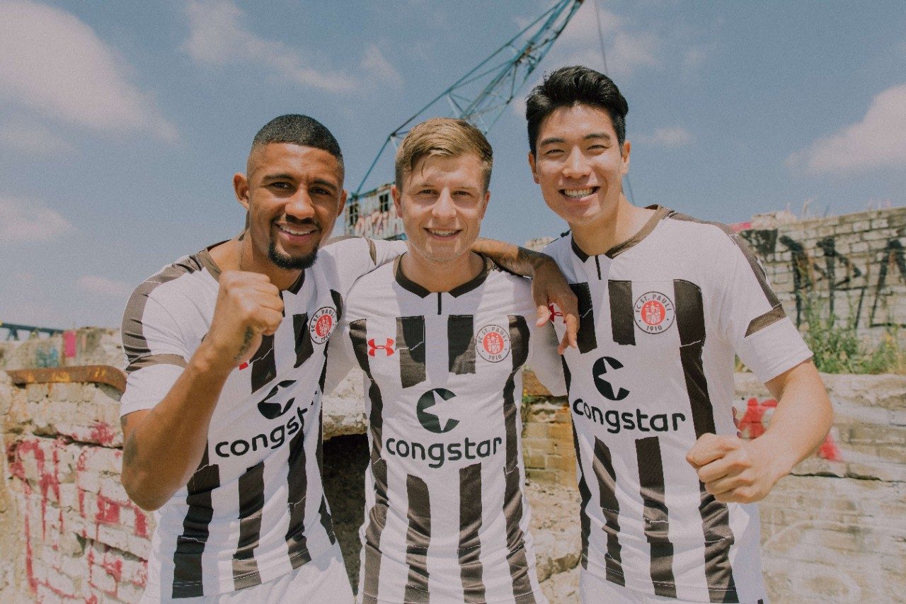 Jeremy Dudziak, Richard Neudecker, and Yi Young Park of FC St. Pauli
