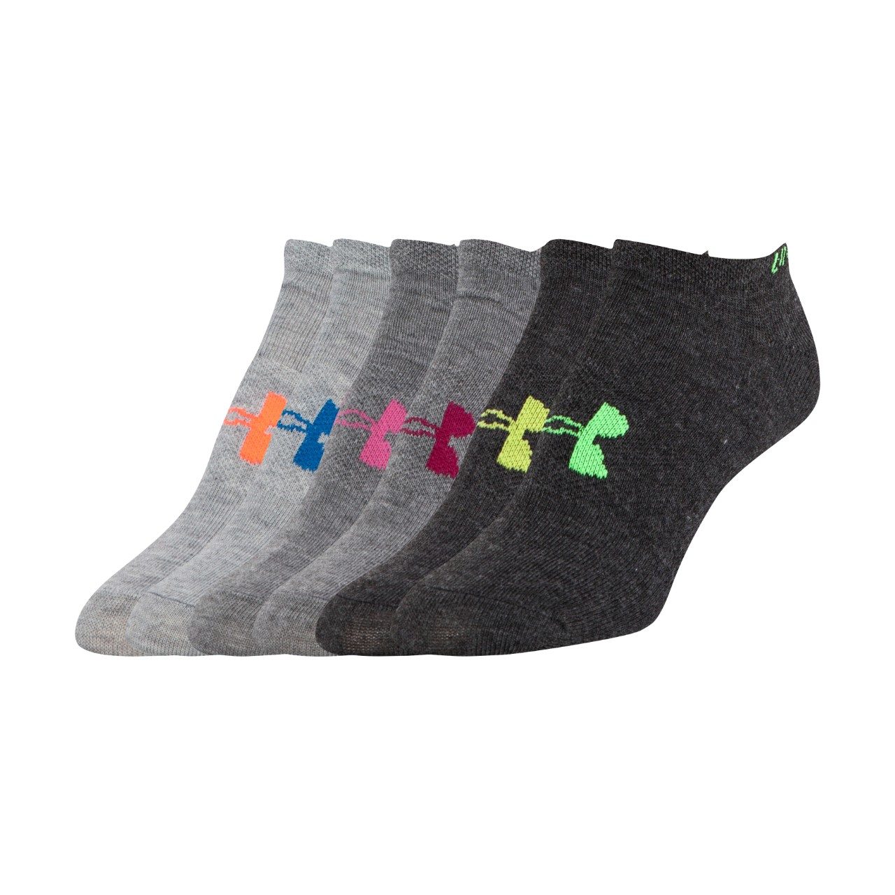 UA Big Logo No-Show Socks, $20