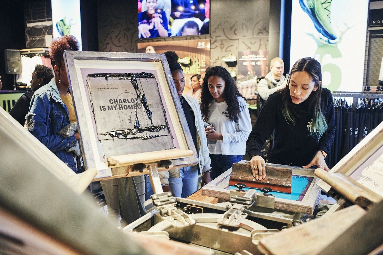 Guests were treated to screen printed UA t-shirts