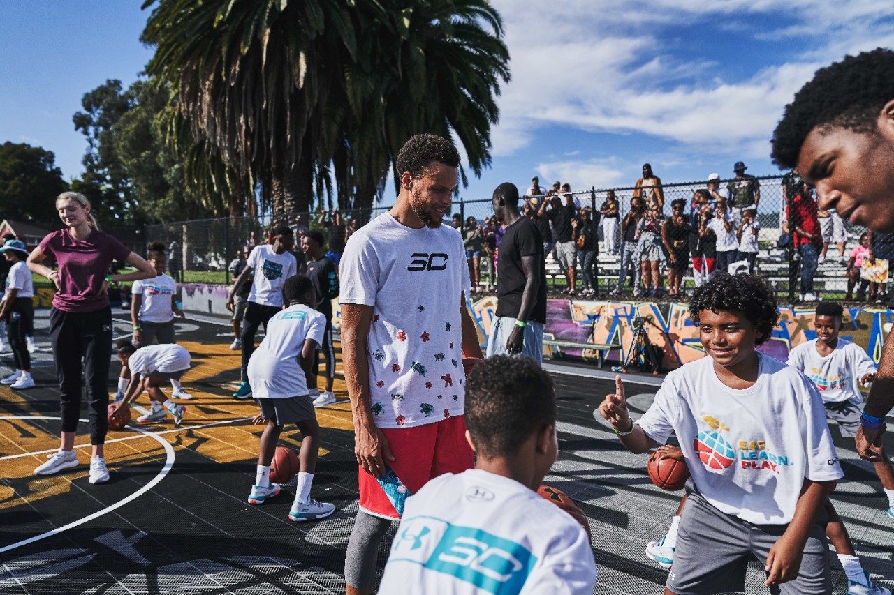 SC30 Select Camp athletes joined in the celebration and skill development drills with local Oakland youth.