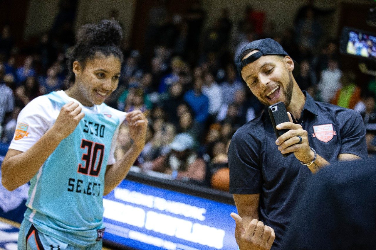 Stephen and Azzi Fudd at the 2018 SC30 Select Camp