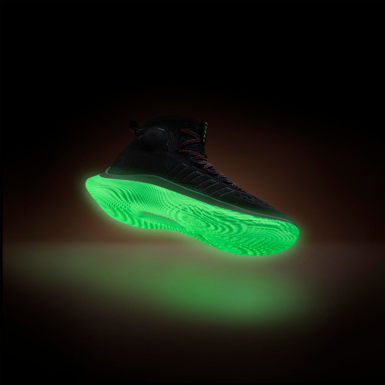 Curry 4 FloTro 'Light Show' features glow-in-the-dark UA Flow cushioning 