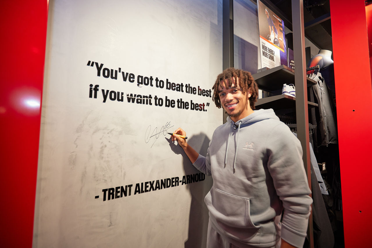 Trent Alexander Arnold Smashes Open New Under Armour Brand House in Liverpool