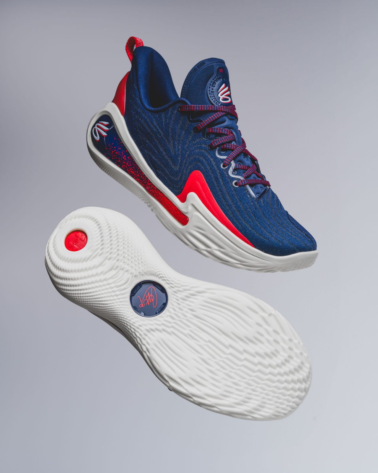two blue sneakers