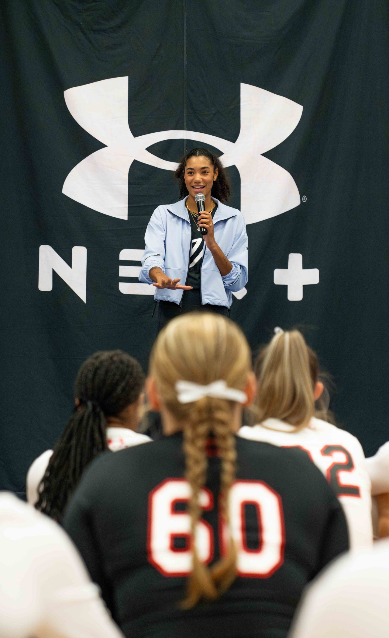 Jordan Thompson speaking to UA Next Athletes