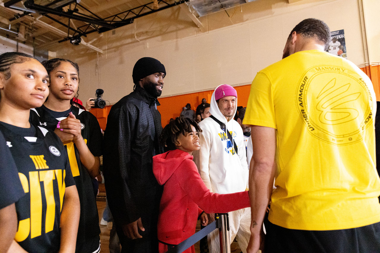 SC saying hi to a child