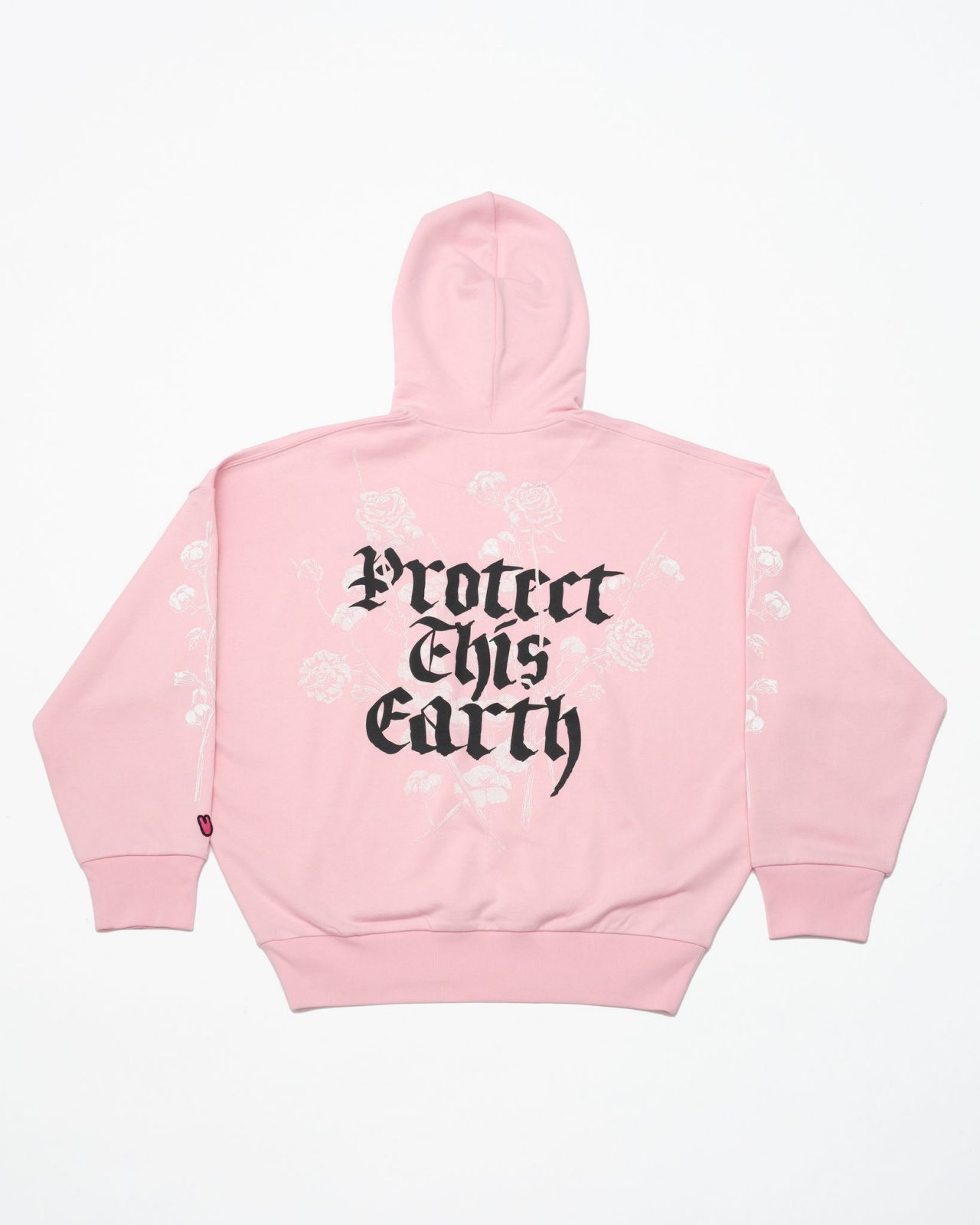 Protect This Earth Pink Hoodie Back