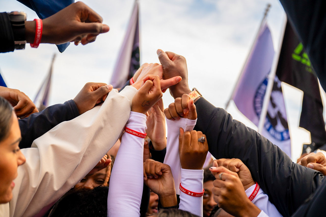 UA Student Athlete Huddle